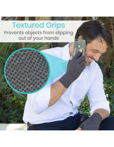 Guantes Vive para Artritis - Compresión Abiertos Grande Guantes Vive para Artritis - Compresión Abiertos Grande