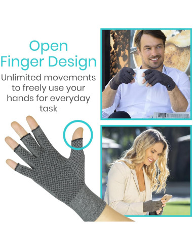 Guantes Vive para Artritis - Compresión Abiertos Grande