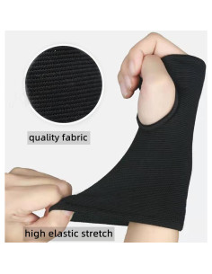 Mangas de Soporte para Muñeca JUSDIQIR Compresión Negro 2