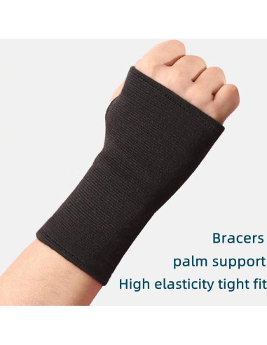 Mangas de Soporte para Muñeca JUSDIQIR Compresión Negro