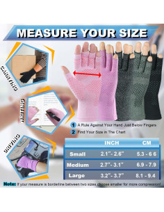 Guantes de Compresión Kecartu para Artritis Rosa Mediano 2