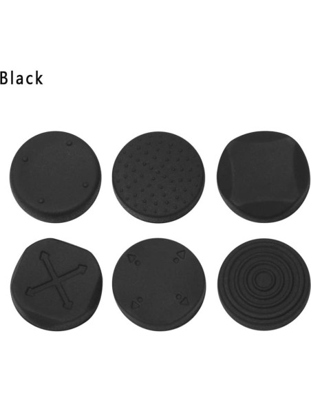 6 Tapas de Silicona para Joystick PS Vita GGZone Negro