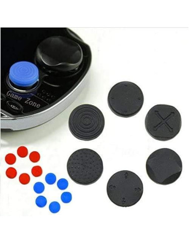 6 Tapas de Silicona para Joystick PS Vita GGZone Negro