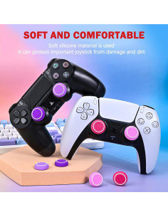 Tapas de Agarre Rosa DLseego para Controladores Xbox y PS5 2