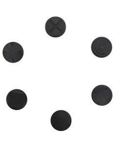 6 Tapas de Silicona Negra para Joystick PSV 2000/1000 2