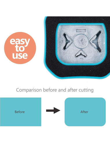 Cortador de esquinas 3 en 1 BearBoss - Azul Océano, 4mm, 7mm, 10mm