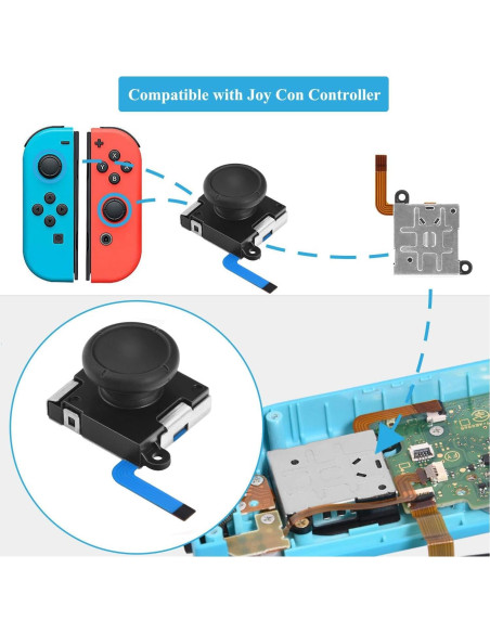 Reemplazo JoyCon JAOYSTII 4 Piezas para Nintendo Switch