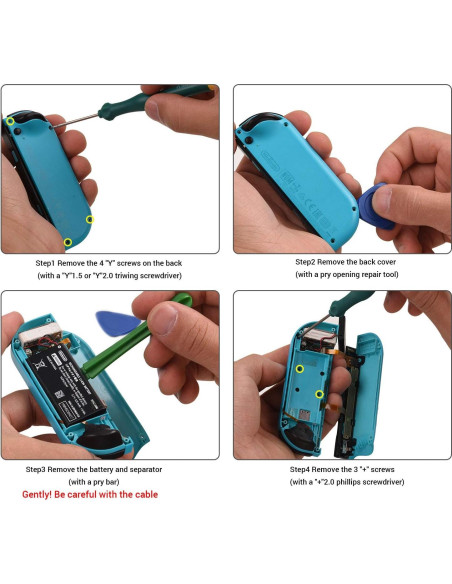 Reemplazo JoyCon JAOYSTII 4 Piezas para Nintendo Switch