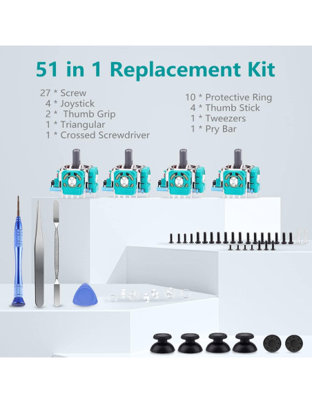 Repuestos Joysticks PS5 AOLION 51 Piezas para Controlador