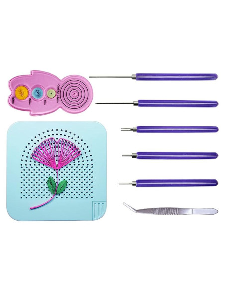 Kit de Quilling 8 Piezas XIWUMOER - Herramientas DIY Azul