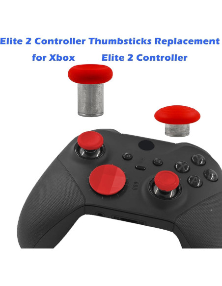 6 Piezas Reemplazo Joysticks Peixiong para Xbox Elite 2 Rojo