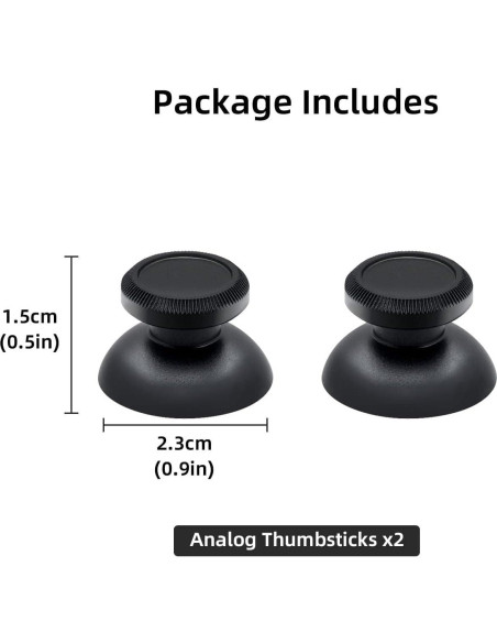 Thumbsticks de Aluminio Mcbazel para Xbox ONE Negro (Juego de 2)
