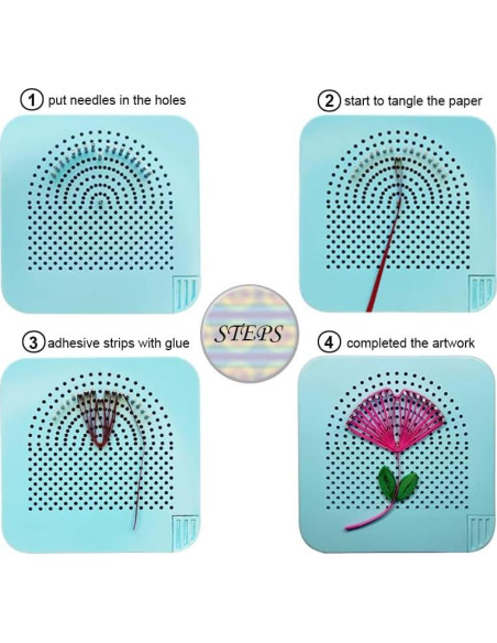 Kit de Quilling 8 Piezas XIWUMOER - Herramientas DIY Azul