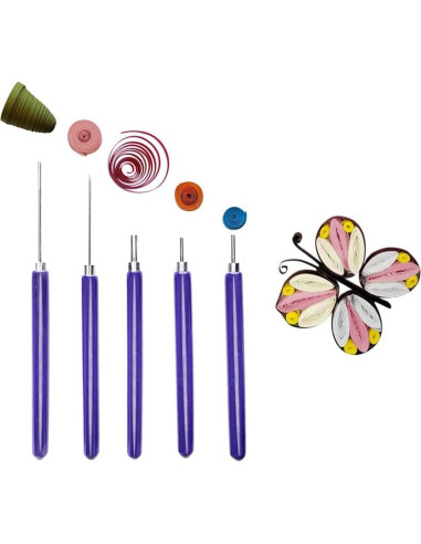 Kit de Quilling 8 Piezas XIWUMOER - Herramientas DIY Azul