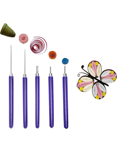 Kit de Quilling 8 Piezas XIWUMOER - Herramientas DIY Azul