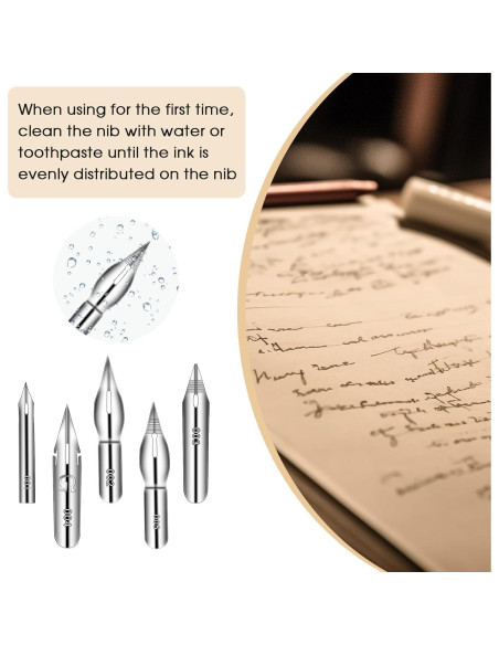 Juego de Pluma de Buceo Mozeat Lens con 10 Puntas de Caligrafía