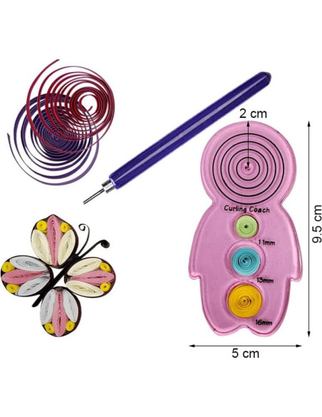 Kit de Quilling 8 Piezas XIWUMOER - Herramientas DIY Azul