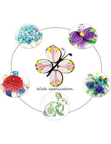 Kit de Quilling 8 Piezas XIWUMOER - Herramientas DIY Azul