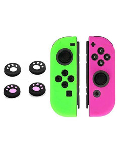 Cubierta de Silicona para Joy-Con Nintendo Switch Verde-Rosa