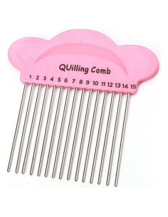 Peine para Quilling de Papel Nanchroadly - 15 Puntos, Rosa