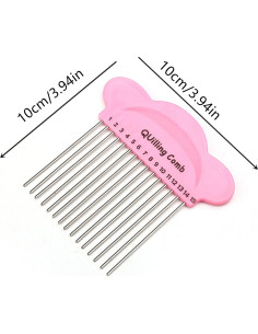 Peine para Quilling de Papel Nanchroadly - 15 Puntos, Rosa 2