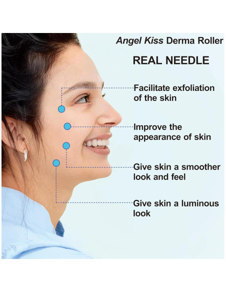 Derma Roller Angel Kiss 0.30mm 192 Agujas Acero Inoxidable
