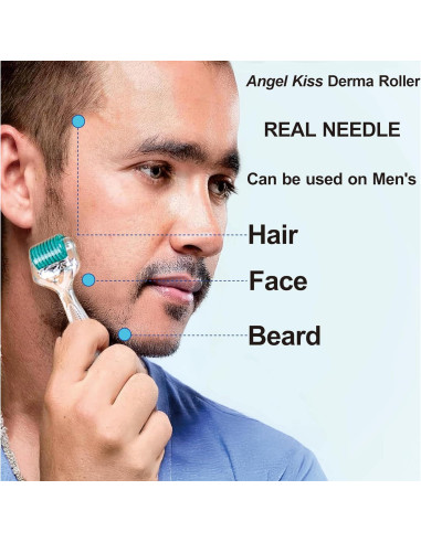 Derma Roller Angel Kiss 0.30mm 192 Agujas Acero Inoxidable
