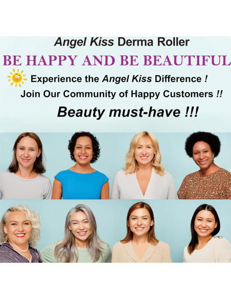 Derma Roller Angel Kiss 0.30mm 192 Agujas Acero Inoxidable