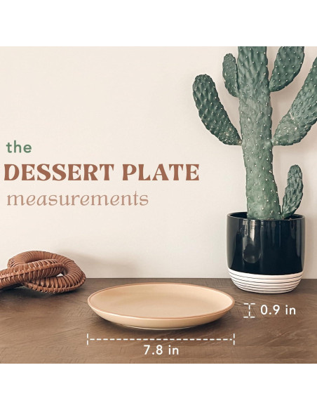 Juego de Platos Cerámica Mora Mate 19.8 cm Set 6 Pzs