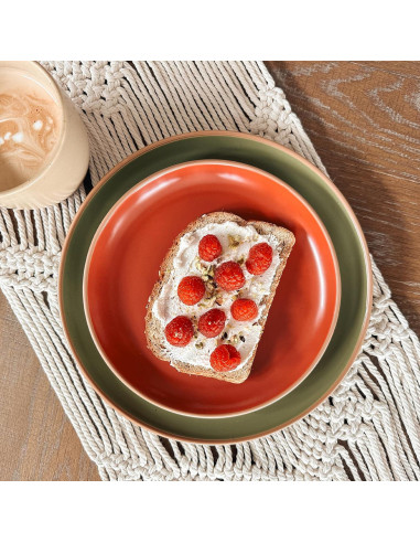 Juego de Platos Cerámica Mora Mate 19.8 cm Set 6 Pzs