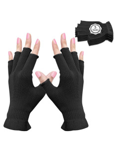 Guantes Hidratantes MIG4U Sin Dedos S/M 3 Pares Negro