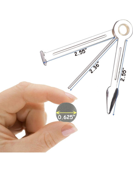 500 Pantallas de Metal 16 mm BAOLSLS + Kit Limpieza 3 en 1