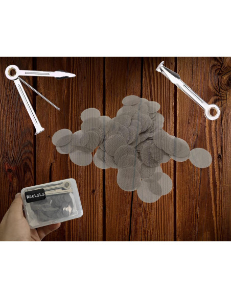 500 Pantallas de Metal 16 mm BAOLSLS + Kit Limpieza 3 en 1
