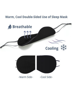 Paquete de 2 Máscaras para Dormir BATHRINS Suaves y Ajustables 2