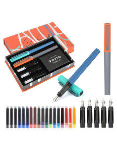Juego de Caligrafía GC QUILL MU-20 - 2 Plumas y 18 Cartuchos