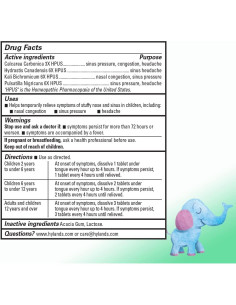 Tabletas Hyland's para nariz tapada y senos nasales 50u 2