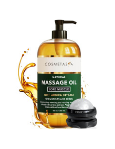 Aceite de Masaje Cosmetasa con Bola Rodante 425g - Alivio Muscular