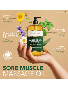 Aceite de Masaje Cosmetasa con Bola Rodante 425g - Alivio Muscular 2