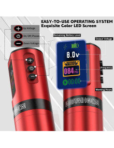 Kit de Tatuaje Inalámbrico Wormhole con Batería 1800mAh 2