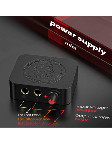 Kit de Tatuaje Pluma WTK165 con 10 Agujas y Tinta