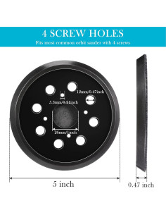 Almohadilla de Lijadora Mudder 5" 8 Agujeros Gancho y Bucle 2