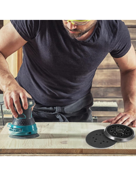 Almohadilla de Lijadora Mudder 5" 8 Agujeros Gancho y Bucle