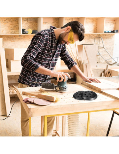 Almohadilla de Lijadora Mudder 5" 8 Agujeros Gancho y Bucle