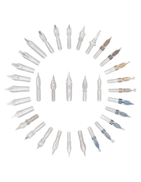 Gullor Set de 34 Plumas de Caligrafía y Soporte Oblicuo