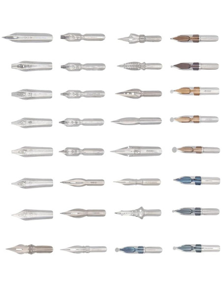 Gullor Set de 34 Plumas de Caligrafía y Soporte Oblicuo