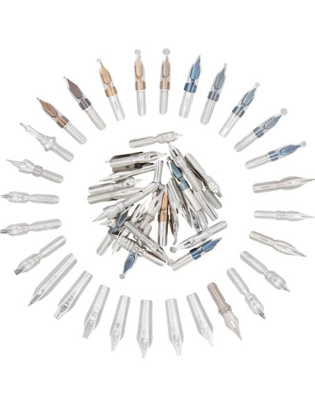 Gullor Set de 34 Plumas de Caligrafía y Soporte Oblicuo