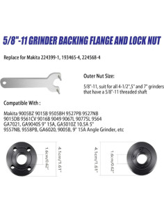 Llave de Grinda de Ángulo 4.5" 5" 5/8-11 Hao Yuan Star 2
