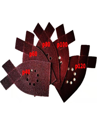 50 Hojas Lija DUSJVYUE 105x175mm 40-120 Grano 8 Agujeros