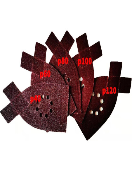 50 Hojas Lija DUSJVYUE 105x175mm 40-120 Grano 8 Agujeros
