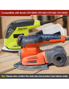 Paquete de 2 Almohadillas Lijadora Ryobi 13.97x9.53cm 2